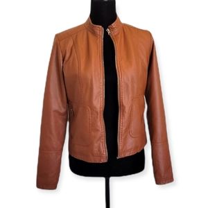 Faded Glory Brown Faux Leather Jacket